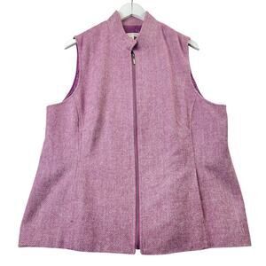 Coldwater Creek‎ Wool Blend Herringbone Vest - Size 20